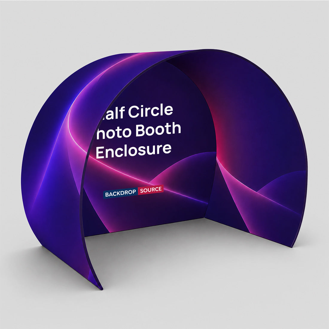 Half Circle Fabric Photo Booth Enclosure