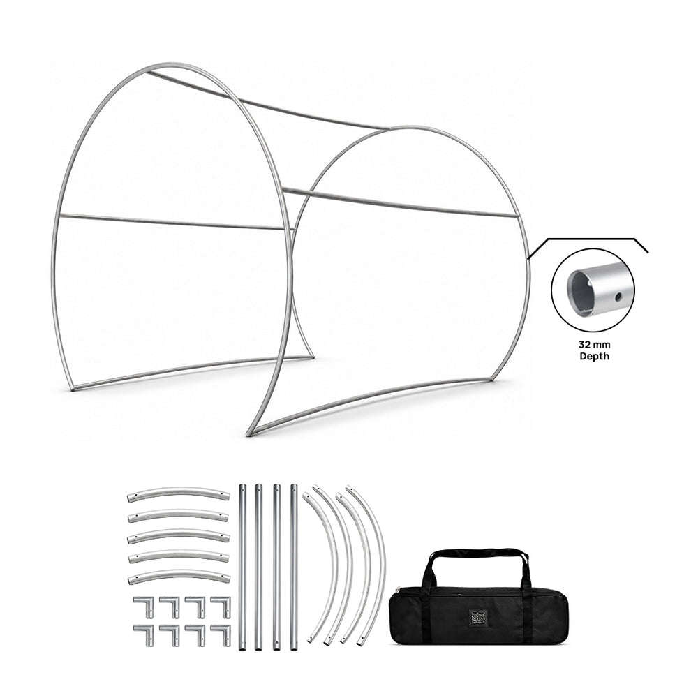 Half Circle Fabric Photo Booth Enclosure