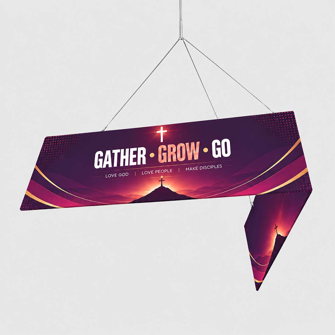 Church L-Shape Hanging Banner