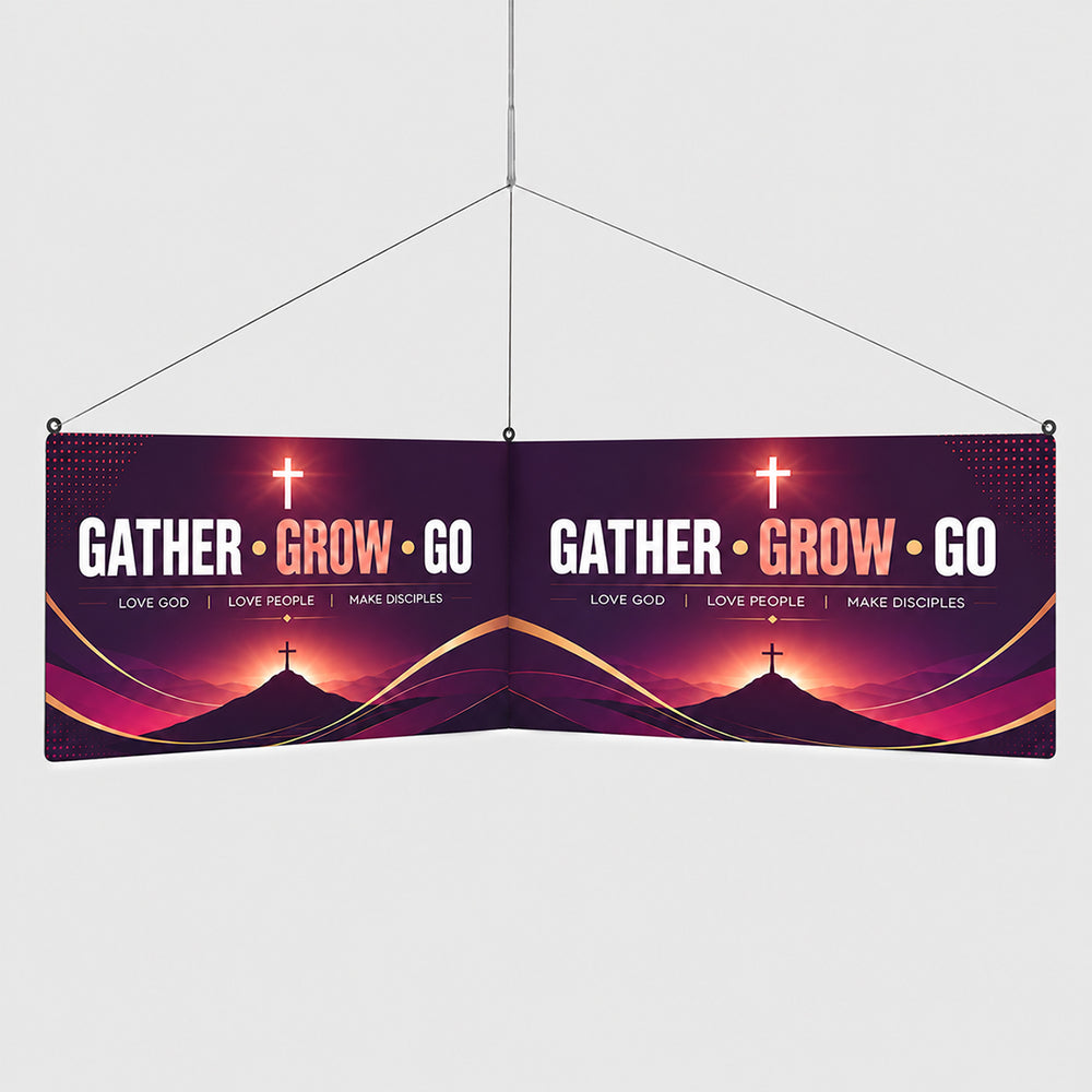 Church L-Shape Hanging Banner