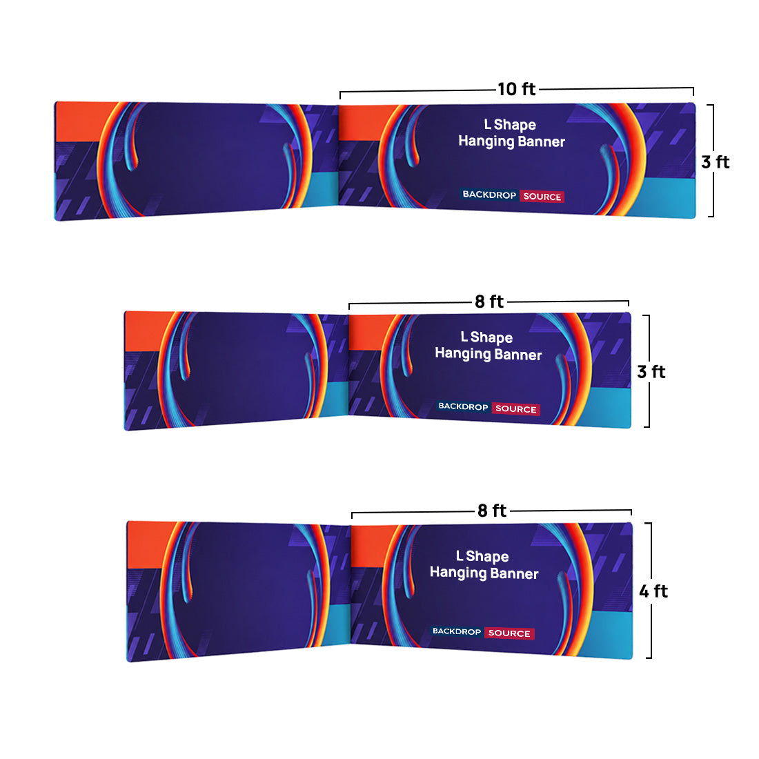 L Shape Hanging Banner