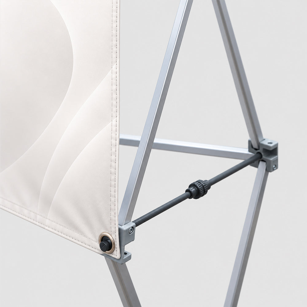 Large Triangular Fabric GeoMetrix Pop Up Grid Display