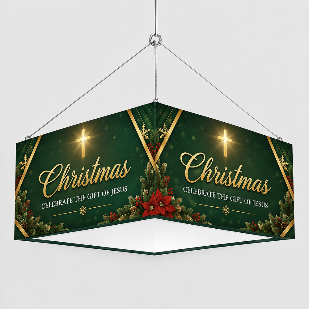 Church Lobby Square Hanging Banner