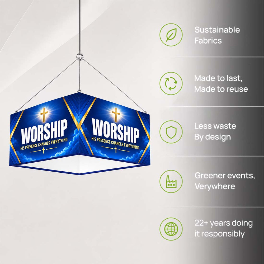 Church Lobby Square Hanging Banner
