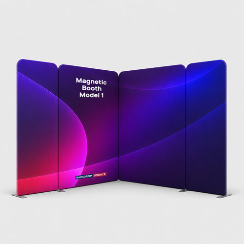 10x10 Magnetic Fabric Backwall Kit with Full-Width Graphic