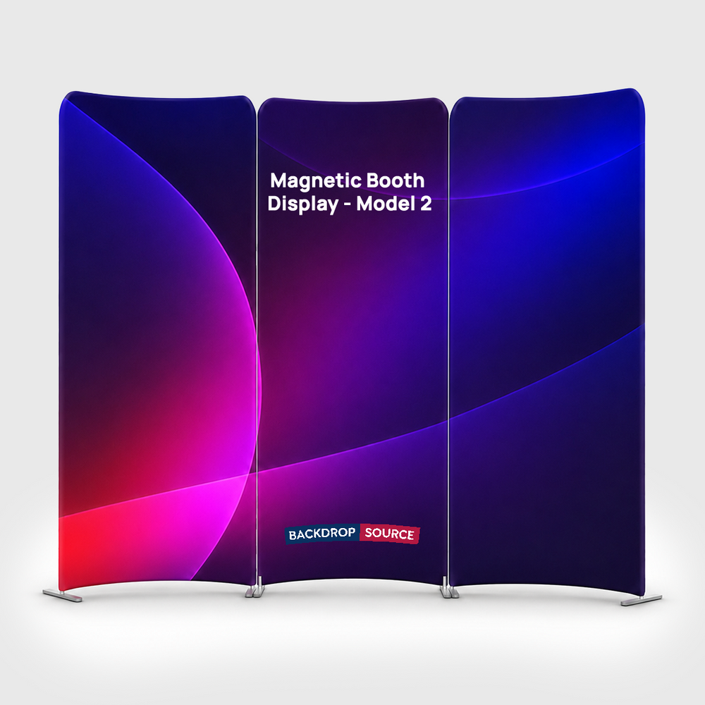 Magnetic Fabric Booth Display - Model 2 (6.5 x 6.5ft)