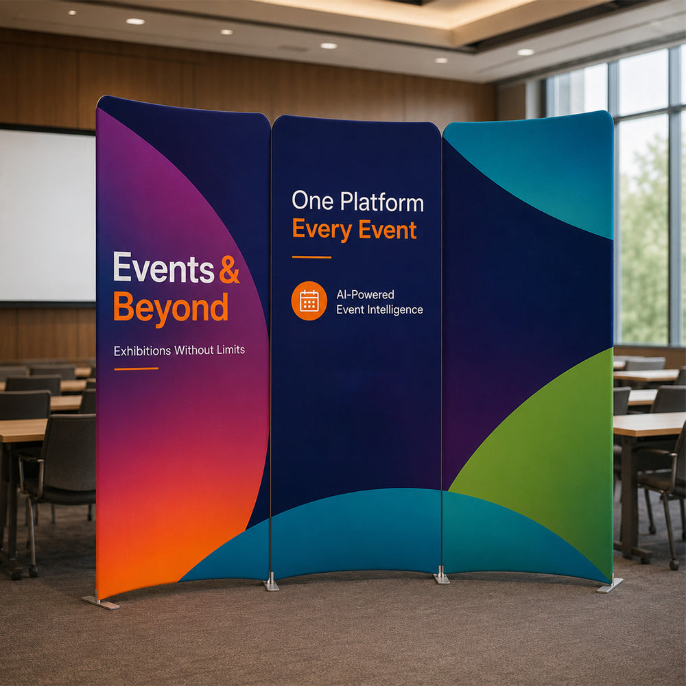 Magnetic Fabric Booth Display - Model 2 (6.5 x 6.5ft)