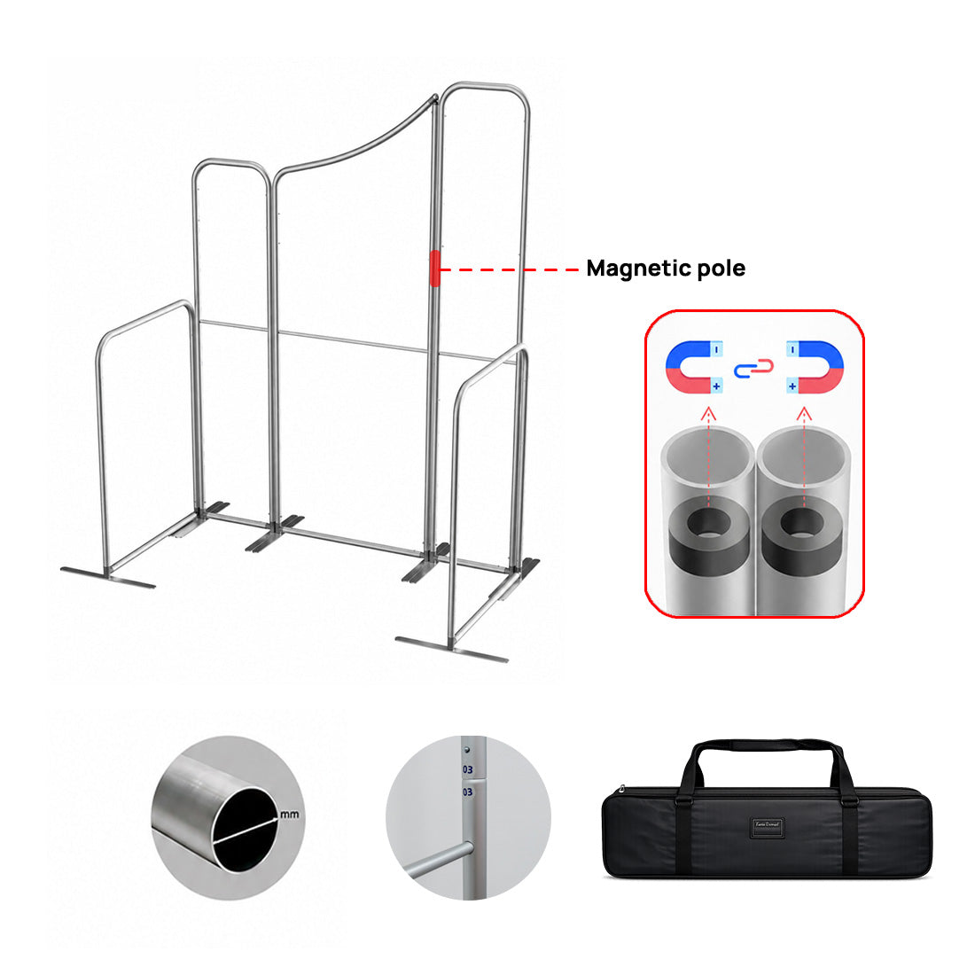 Magnetic Fabric Booth Display - Model 3 (6.5 x 6.5ft)