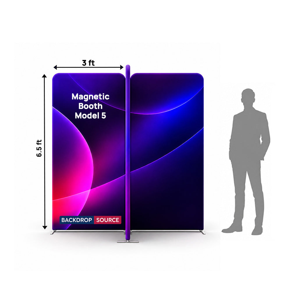 Magnetic Fabric Booth Display - Model 5 (6.5 x 6.5ft)
