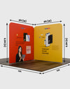 Magnetic Fabric Booth Display - Model 3 (13 x 13ft)