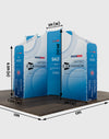 Magnetic Fabric Booth Display - Model 4 (13 x 13ft)