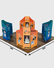 Magnetic Fabric Booth Display - Model 5 (20 x 20ft)