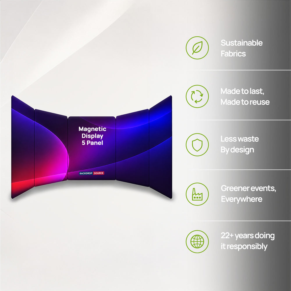 Fabric Magnetic Partition Display – 5 Panel
