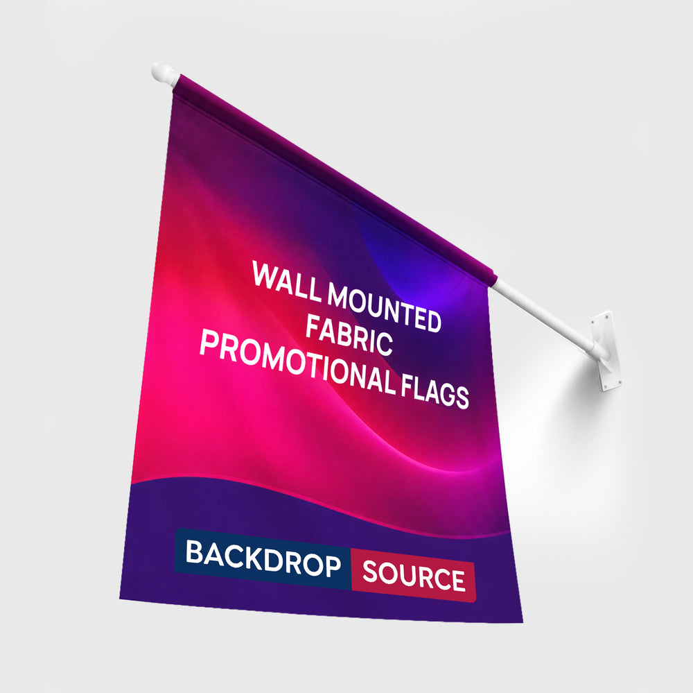 Wall Mounted Fabric Promotional Flags