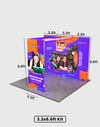 Espositore modulare SEG Lightbox da 10 piedi per fiere - Modello 1