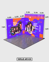 Espositore modulare SEG Lightbox da 10 piedi per fiere - Modello 1