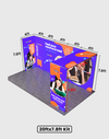 Espositore modulare SEG Lightbox da 10 piedi per fiere - Modello 1