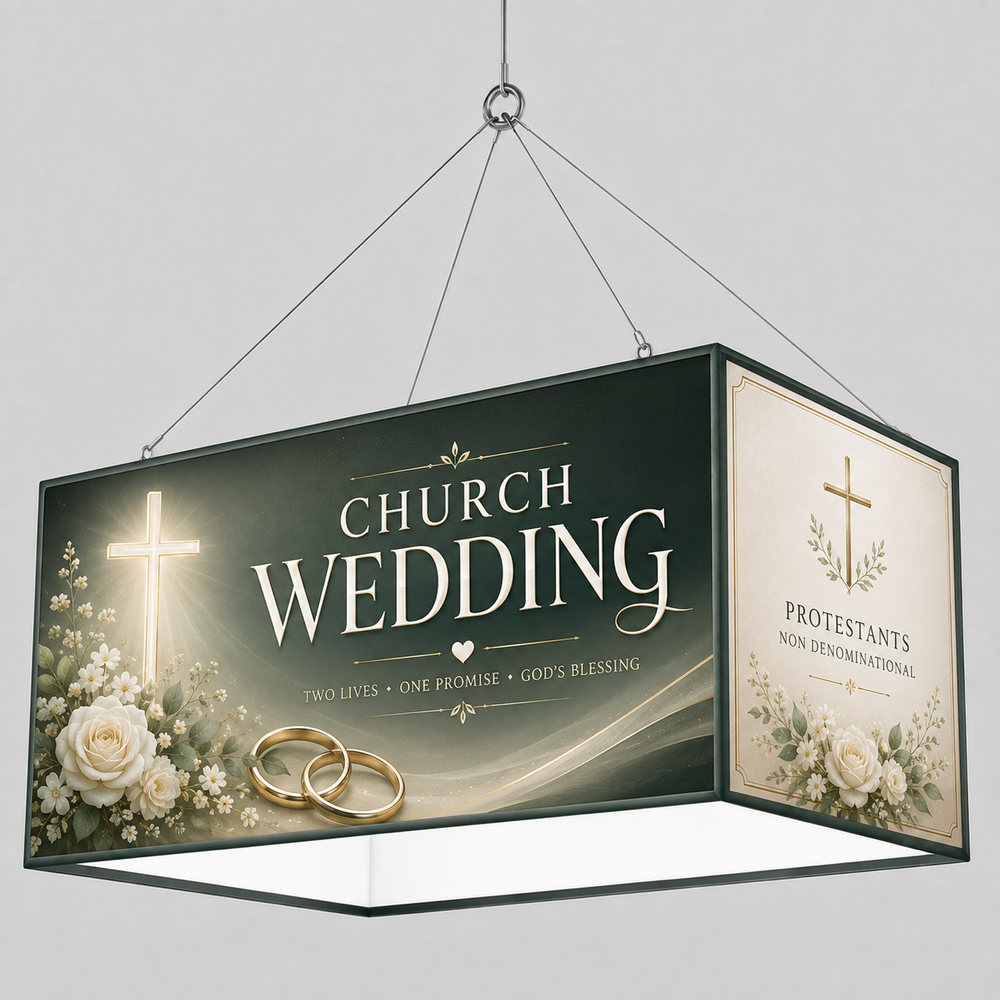 Church Ministry Rectangle Hanging Banner