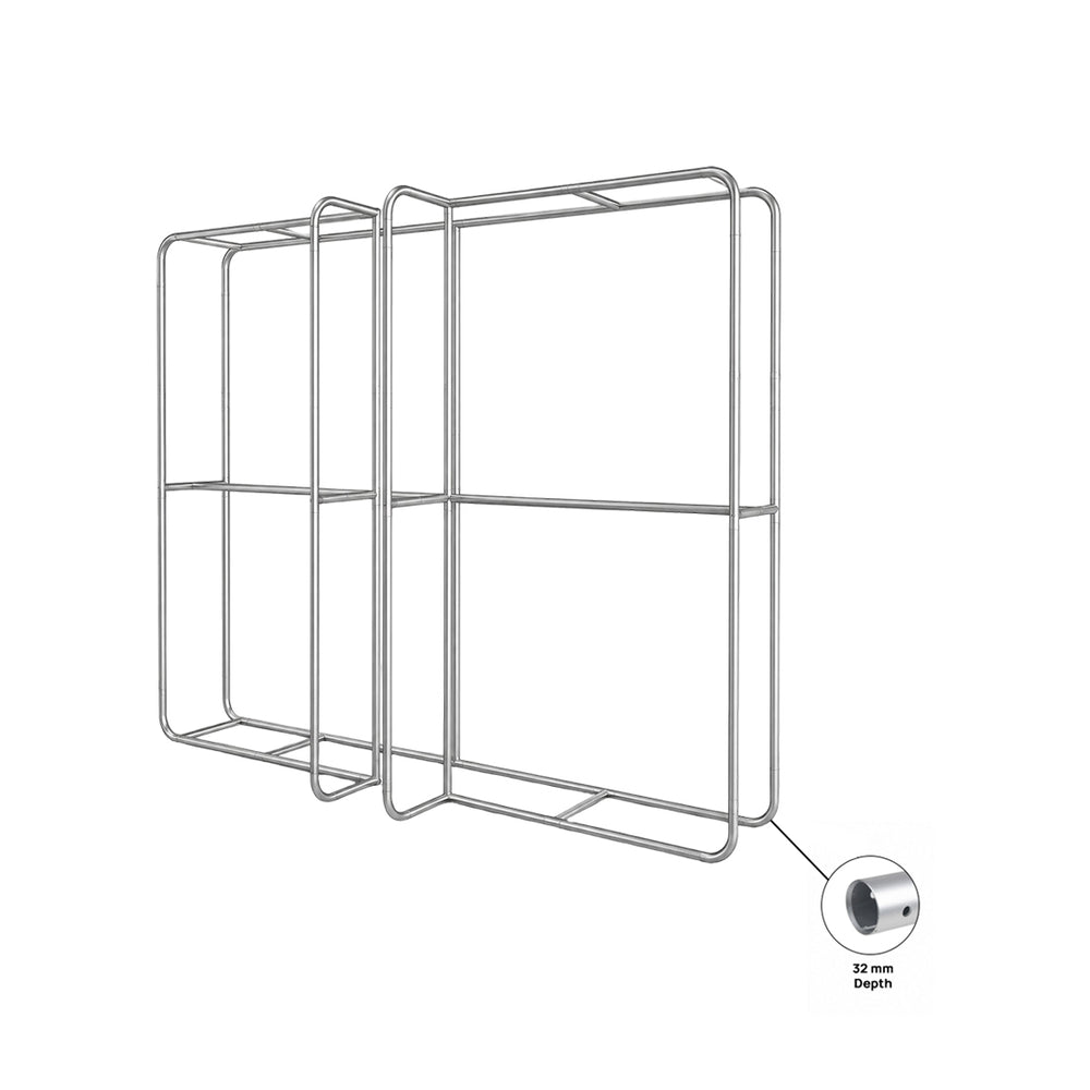 Fondo de feria comercial en forma de T en 3D