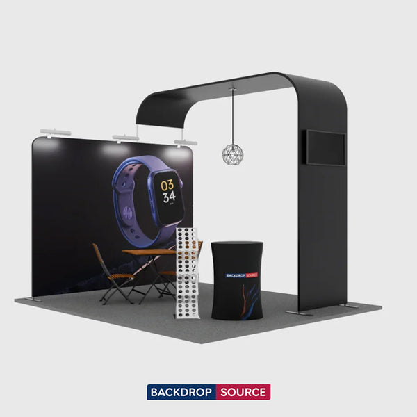 Modular L Arch TV Display Exhibition Kit for 10ft Wide Booths
