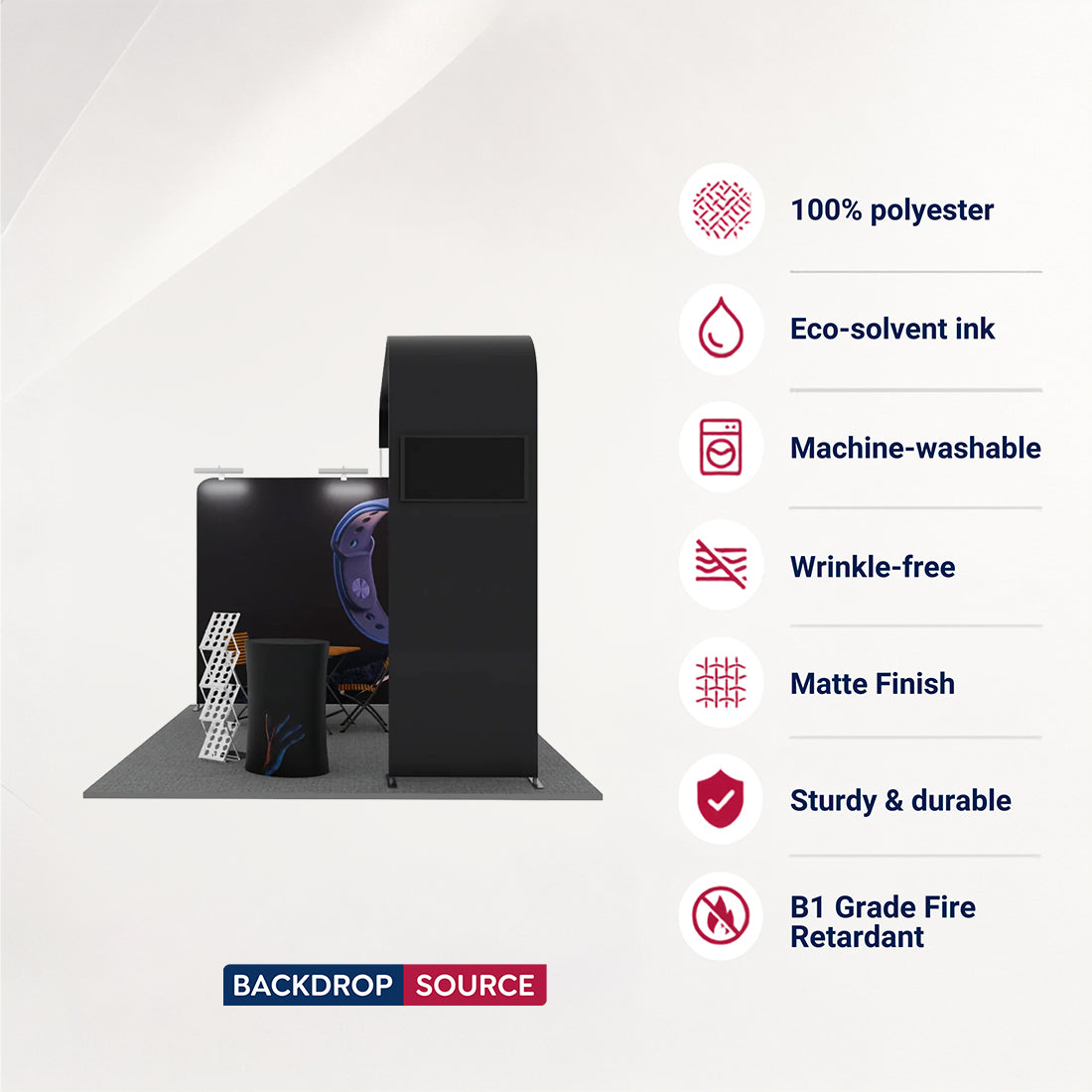 Modular L Arch TV Display Exhibition Kit for 10ft Wide Booths
