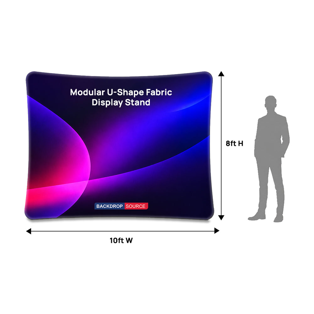 Modular U-Shape Fabric Display Stand