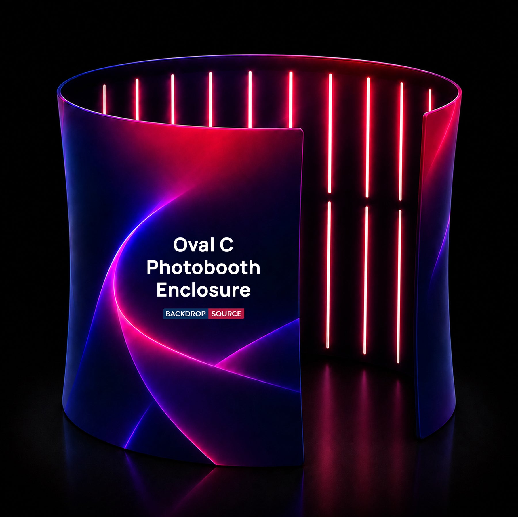 Oval C Fabric Photobooth Enclosure