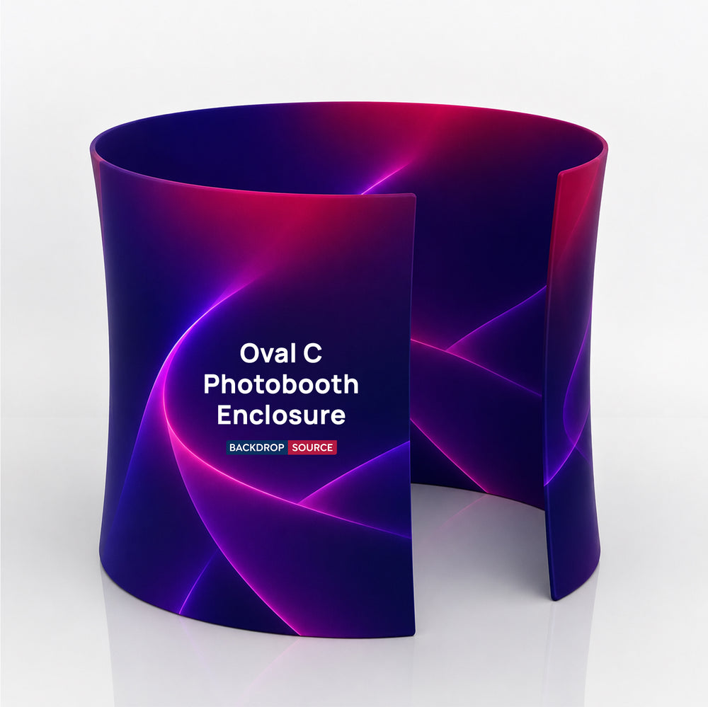 Oval C Fabric Photobooth Enclosure