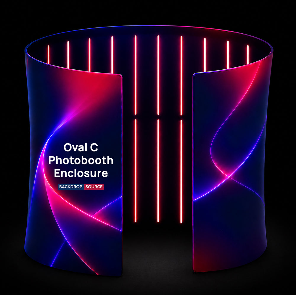 Oval C Fabric Photobooth Enclosure