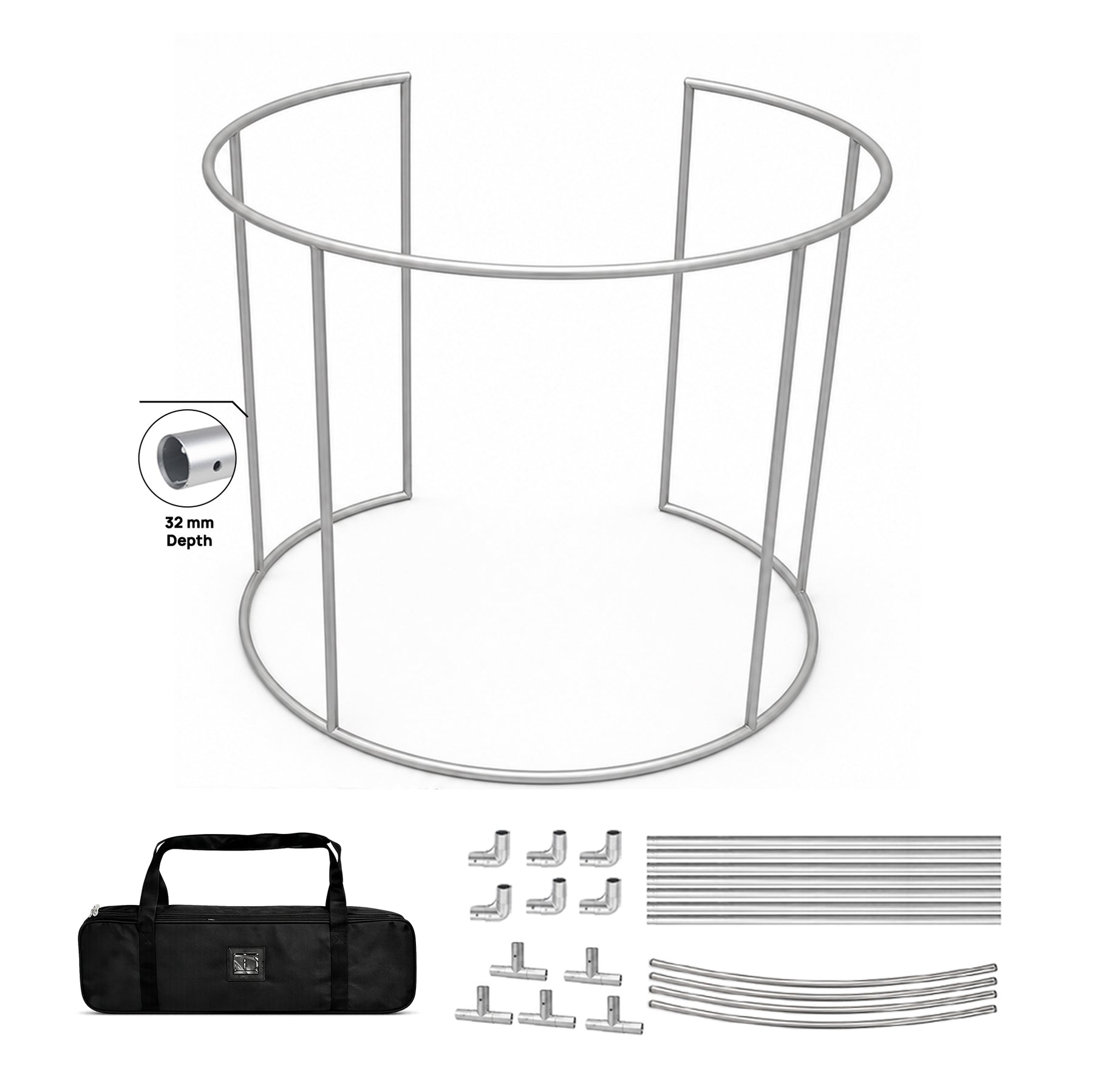 Oval C Fabric Photobooth Enclosure