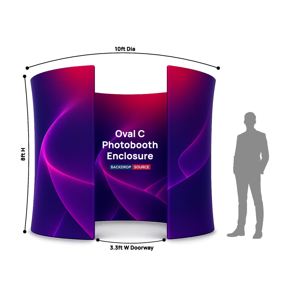 Oval C Fabric Photobooth Enclosure