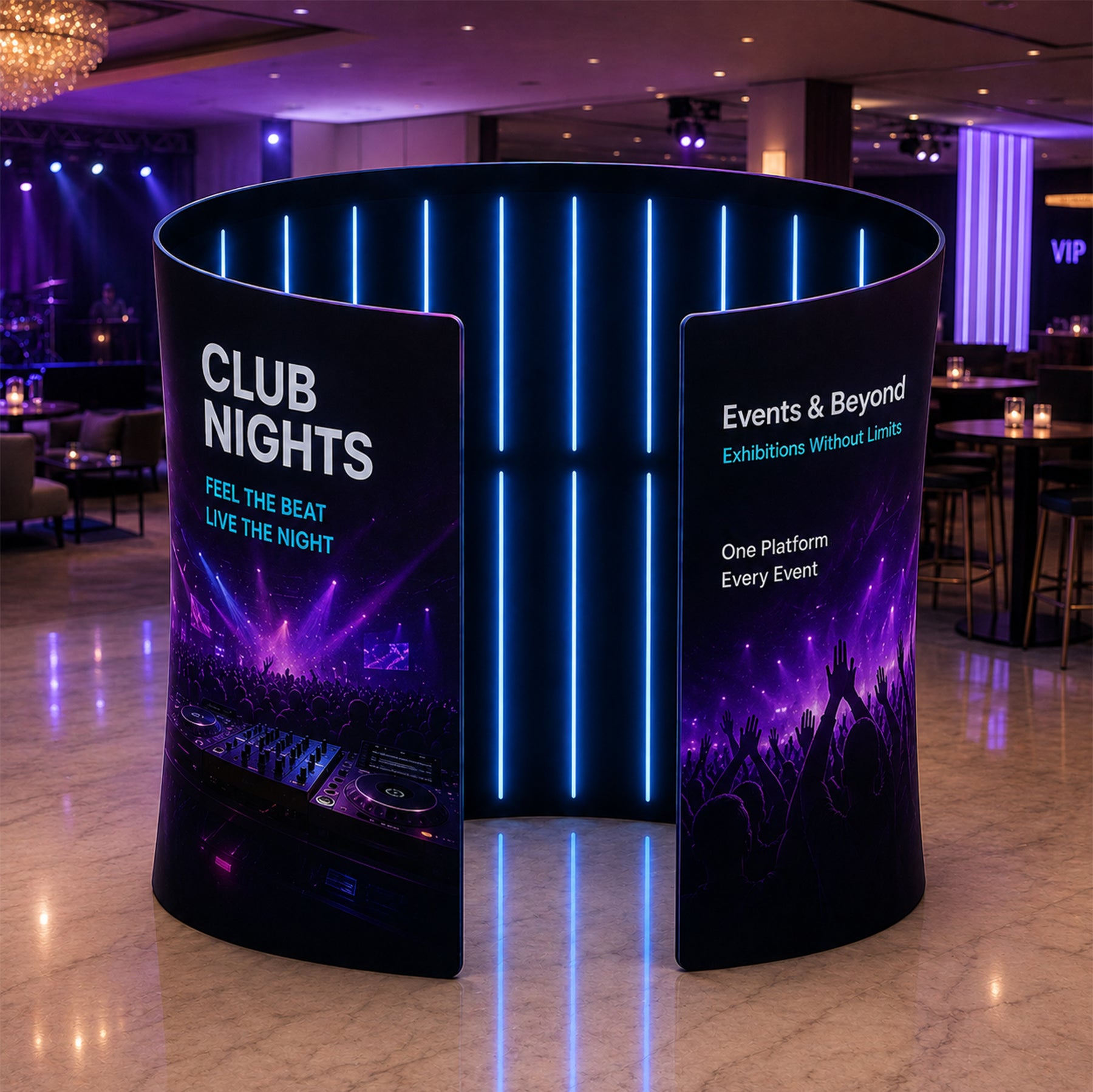 Oval C Fabric Photobooth Enclosure