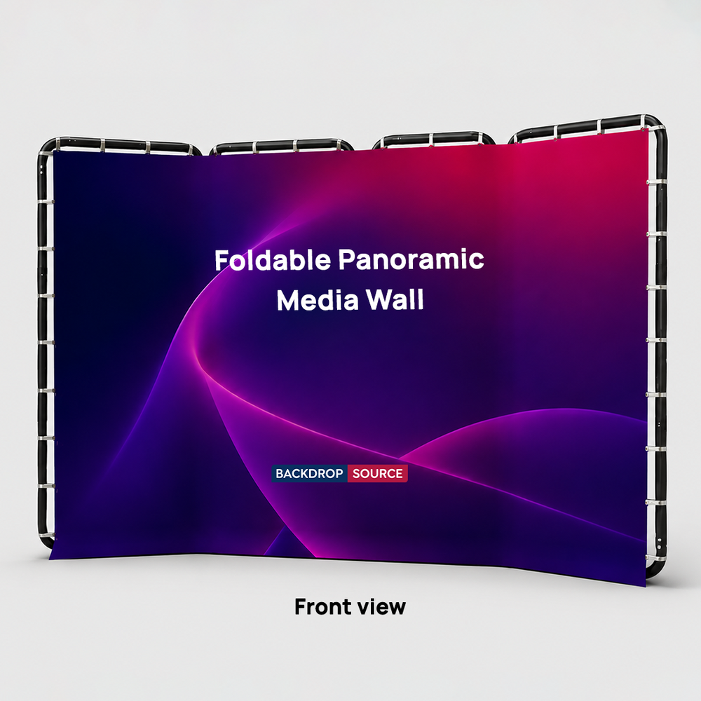 Panoramic Foldable Media Wall with Shape-Shifting Design