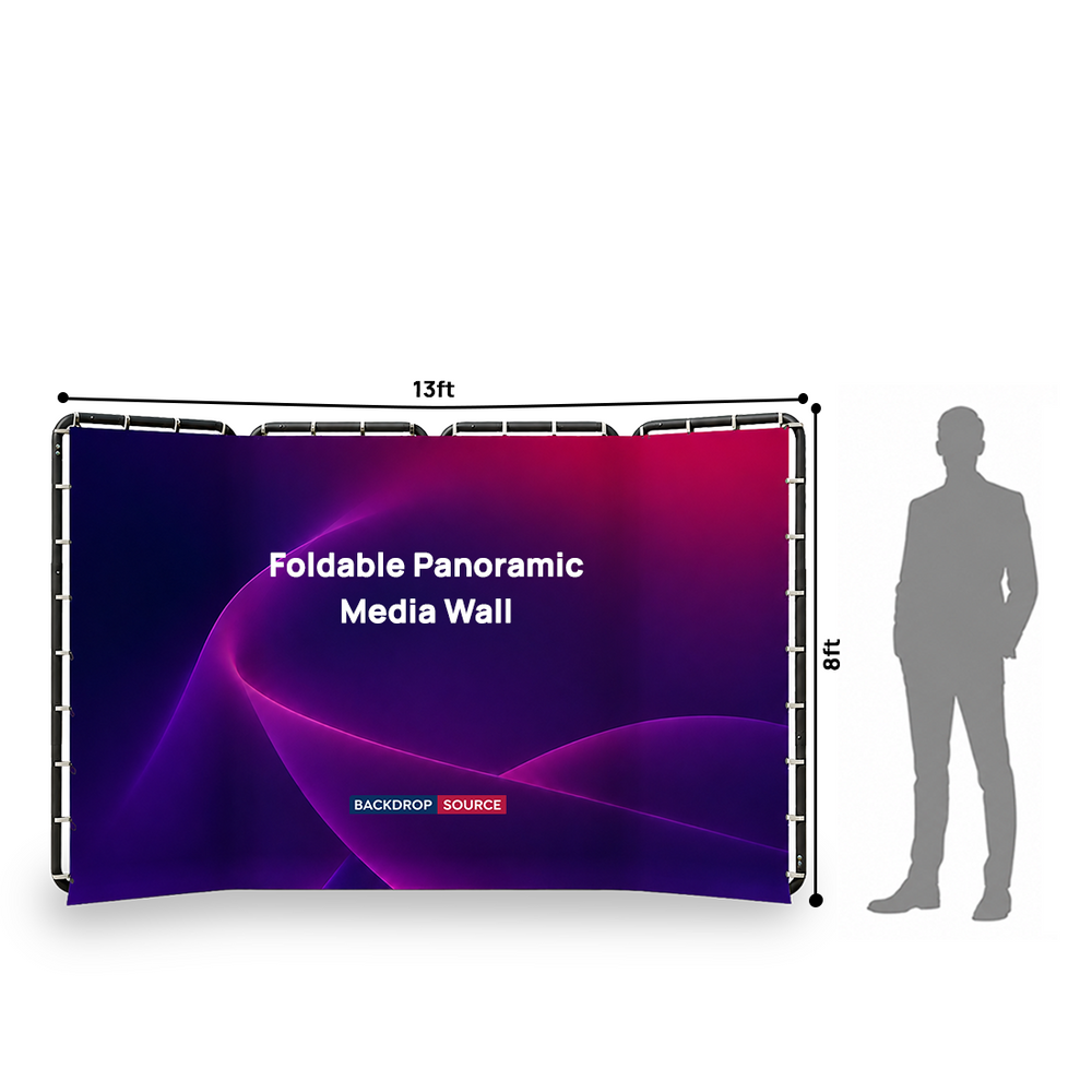 Panoramic Foldable Media Wall with Shape-Shifting Design