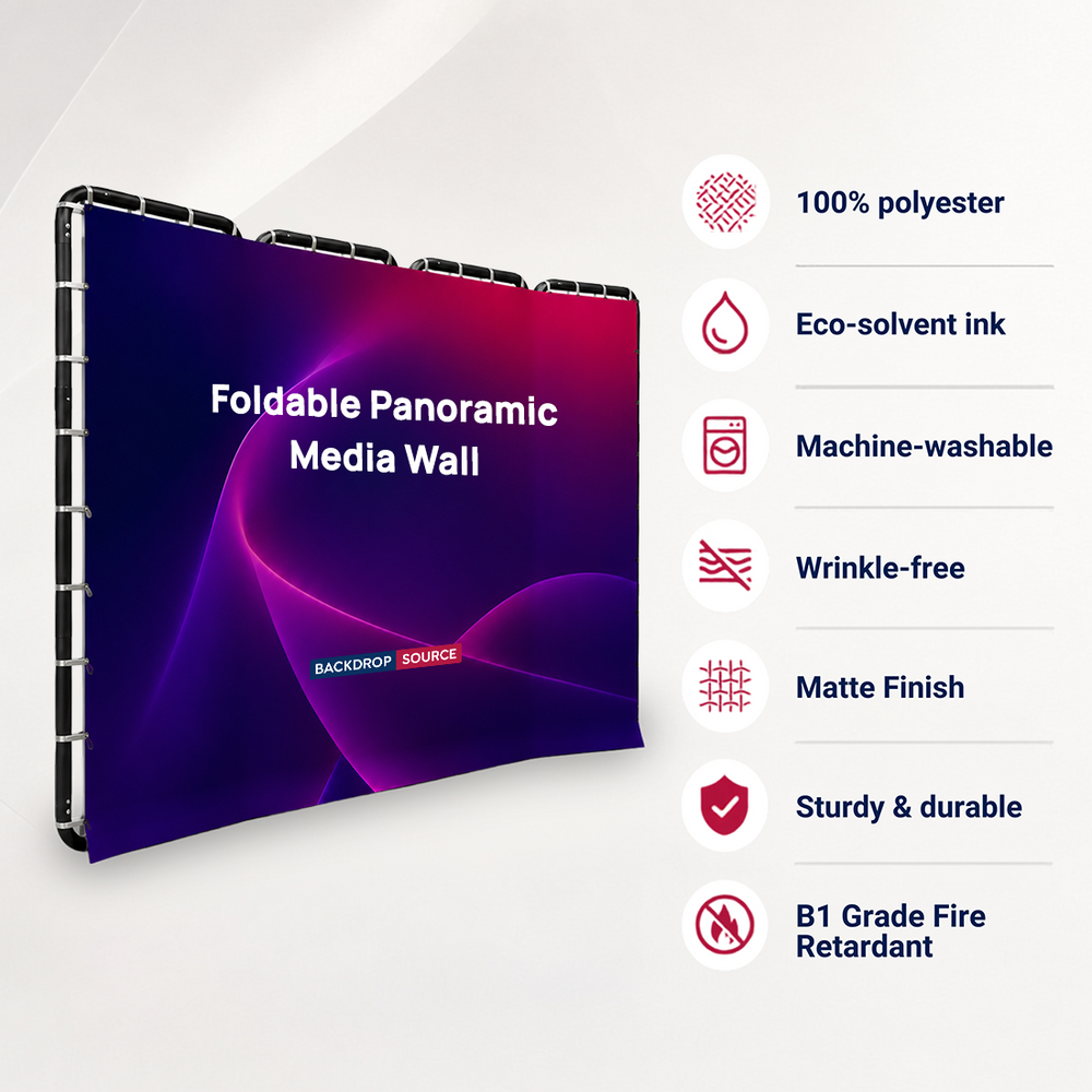 Panoramic Foldable Media Wall with Shape-Shifting Design