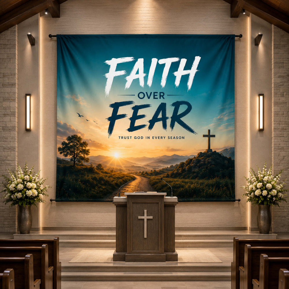 Church Poly Poplin Stage Backdrop Print