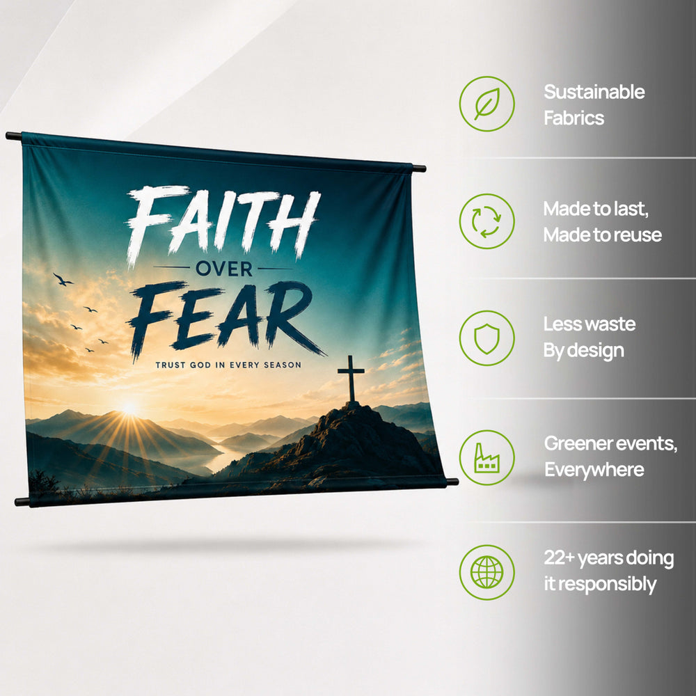 Church Poly Poplin Stage Backdrop Print