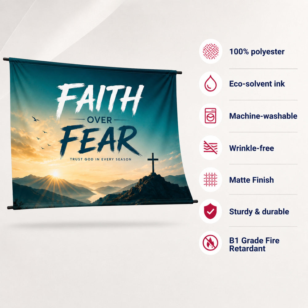 Church Poly Poplin Stage Backdrop Print