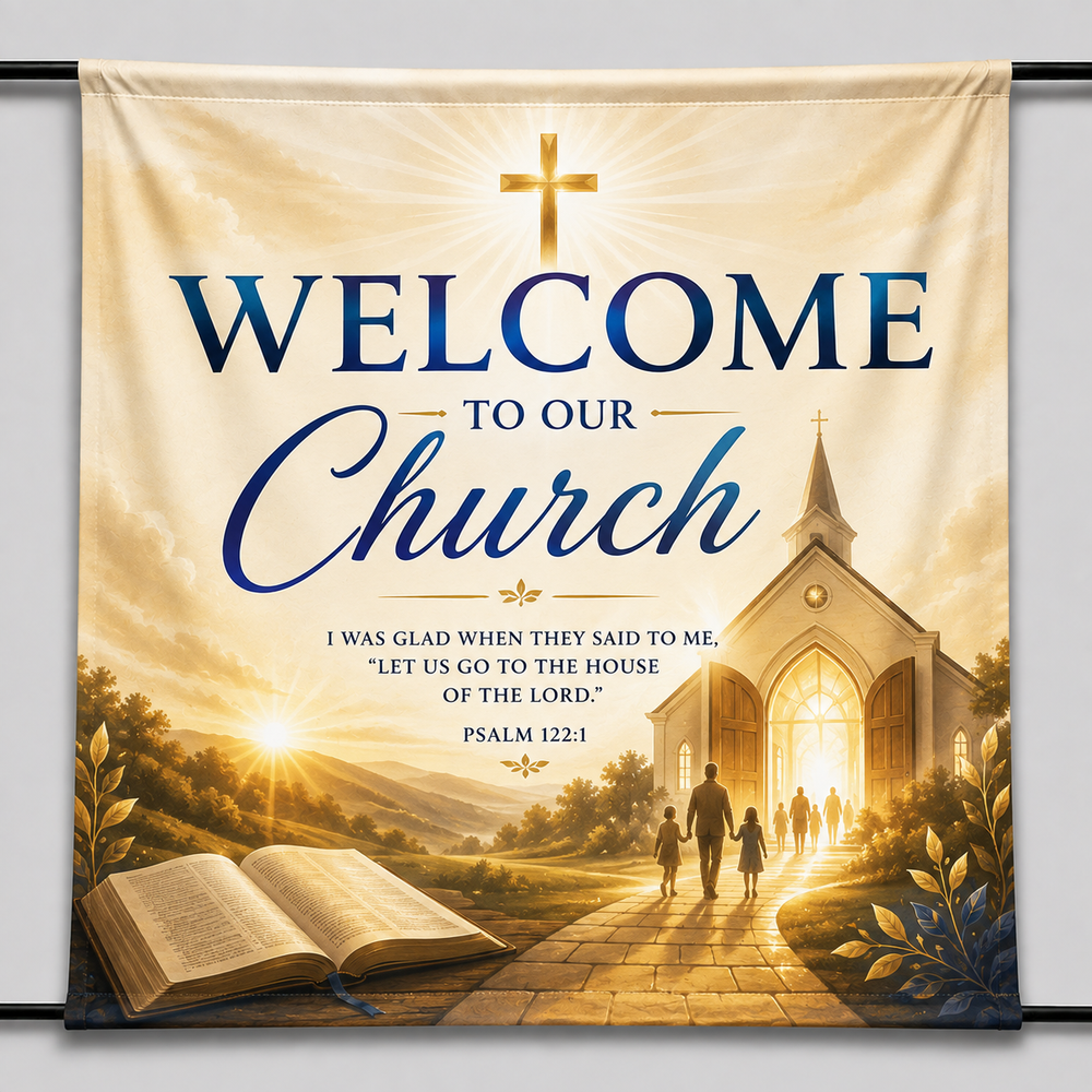 Church Poly Poplin Stage Backdrop Print