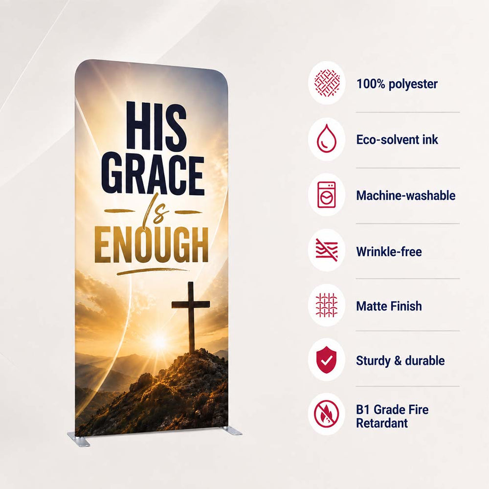 Church Portable 7.5ft Worship Backdrop