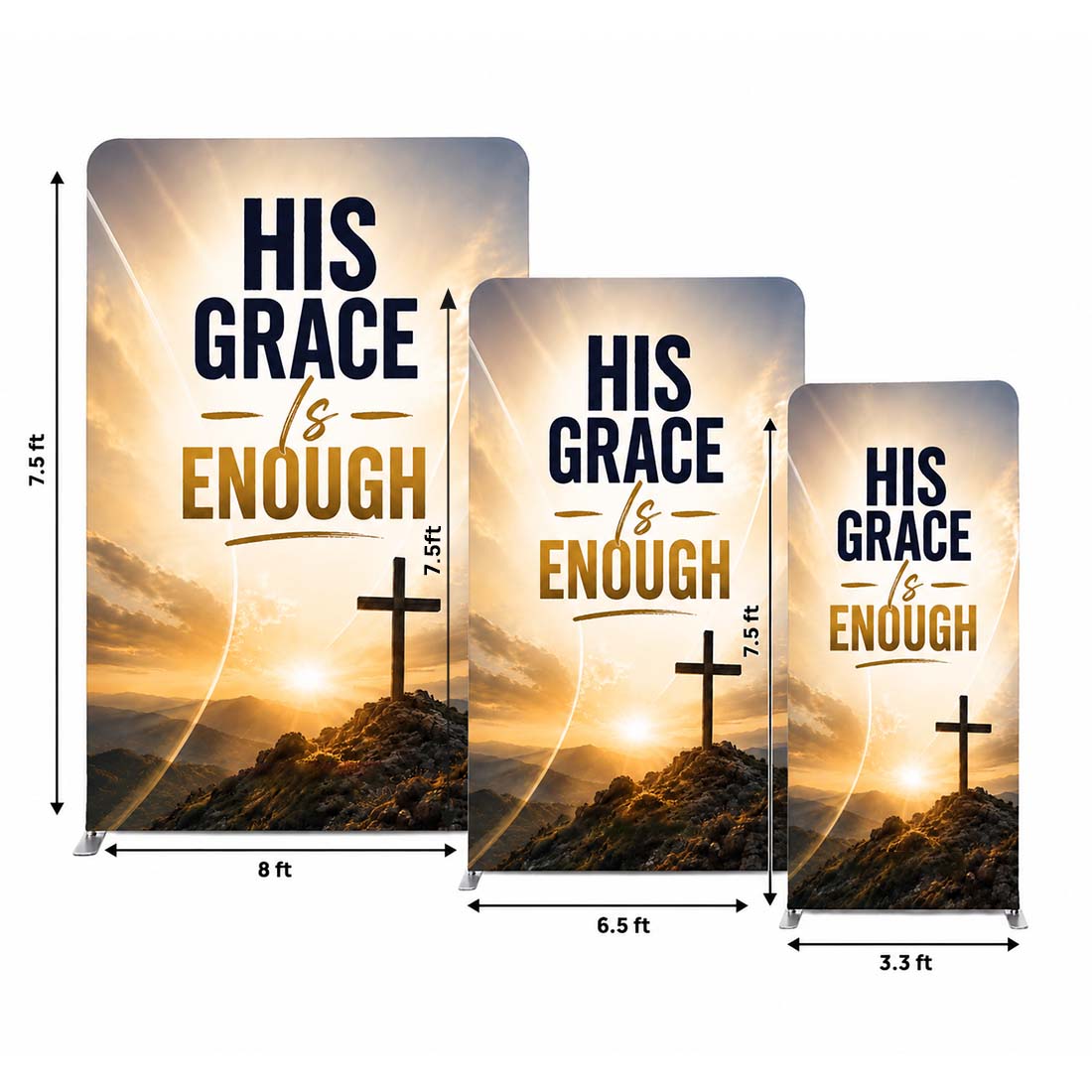 Church Portable 7.5ft Worship Backdrop