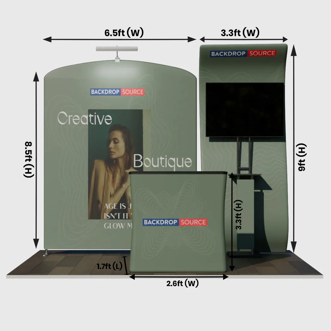 Portable Exhibit Display 10ft x 10ft - Model 11