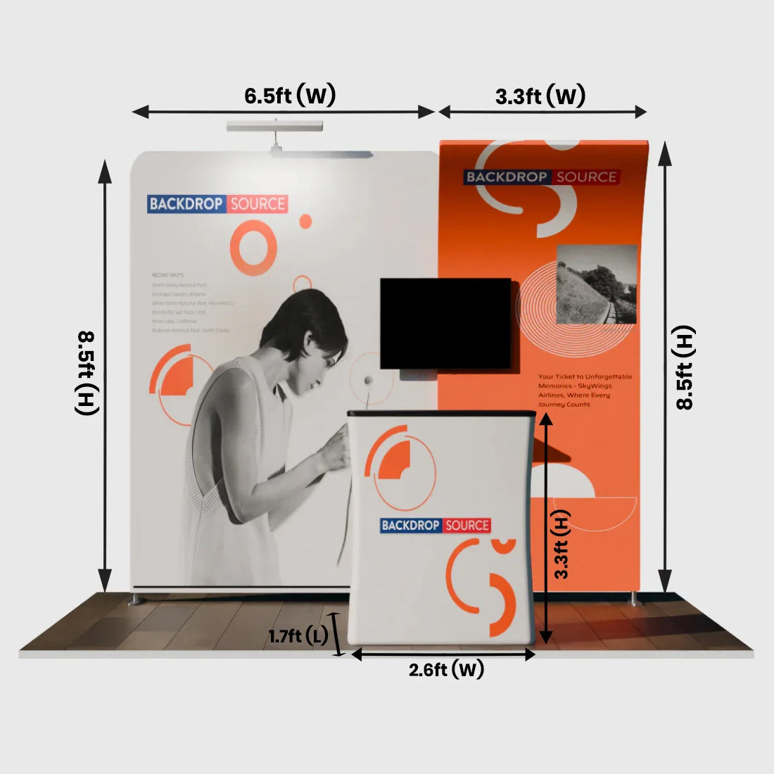 Portable Exhibit Display 10ft x 10ft - Model 14