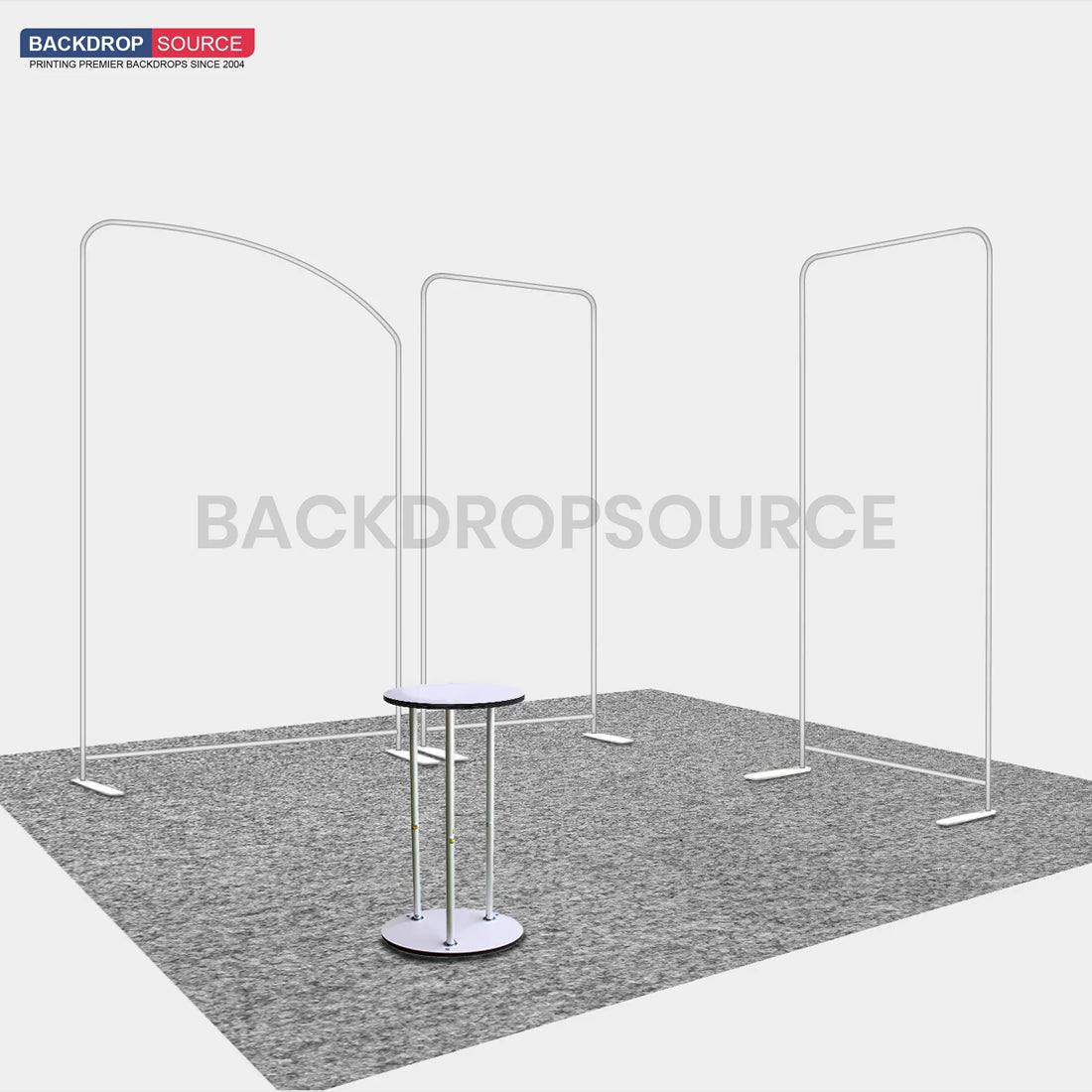10ft Wide Premium Modular Exhibition Booth Kit with TV Display