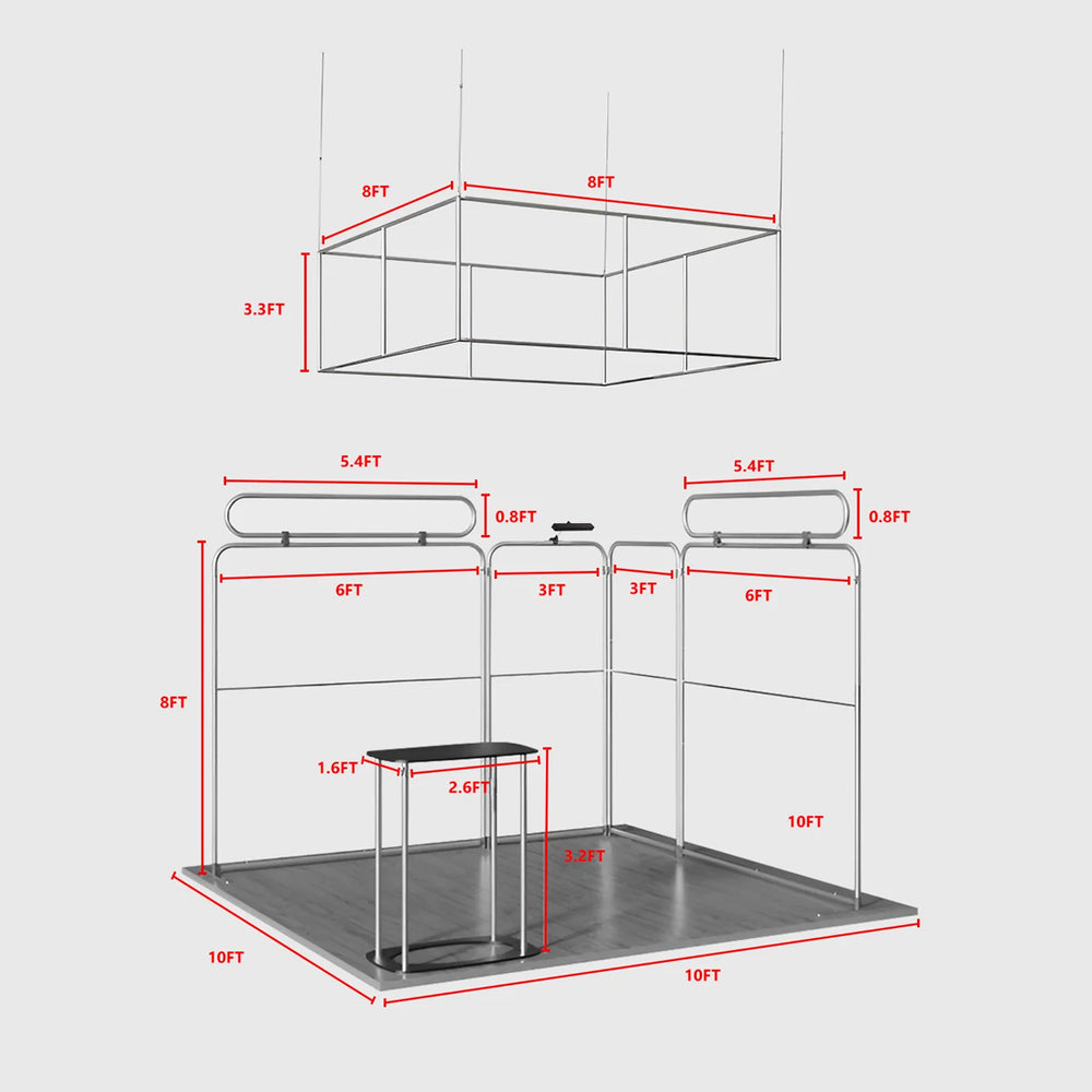 Portable Exhibit Display 10ft x 10ft - Model 30