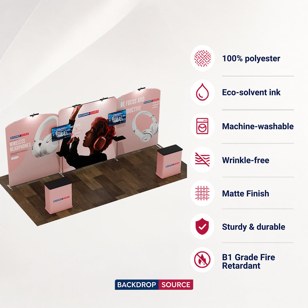Portable Exhibit Display 20ft x 10ft - Model 10