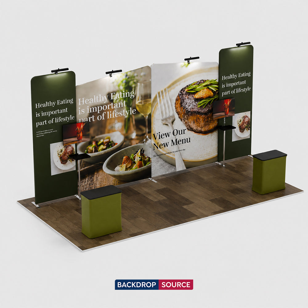Portable Exhibit Display 20ft x 10ft - Model 1