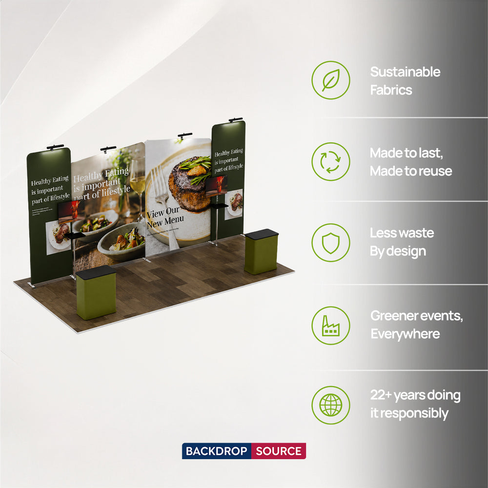 Portable Exhibit Display 20ft x 10ft - Model 1