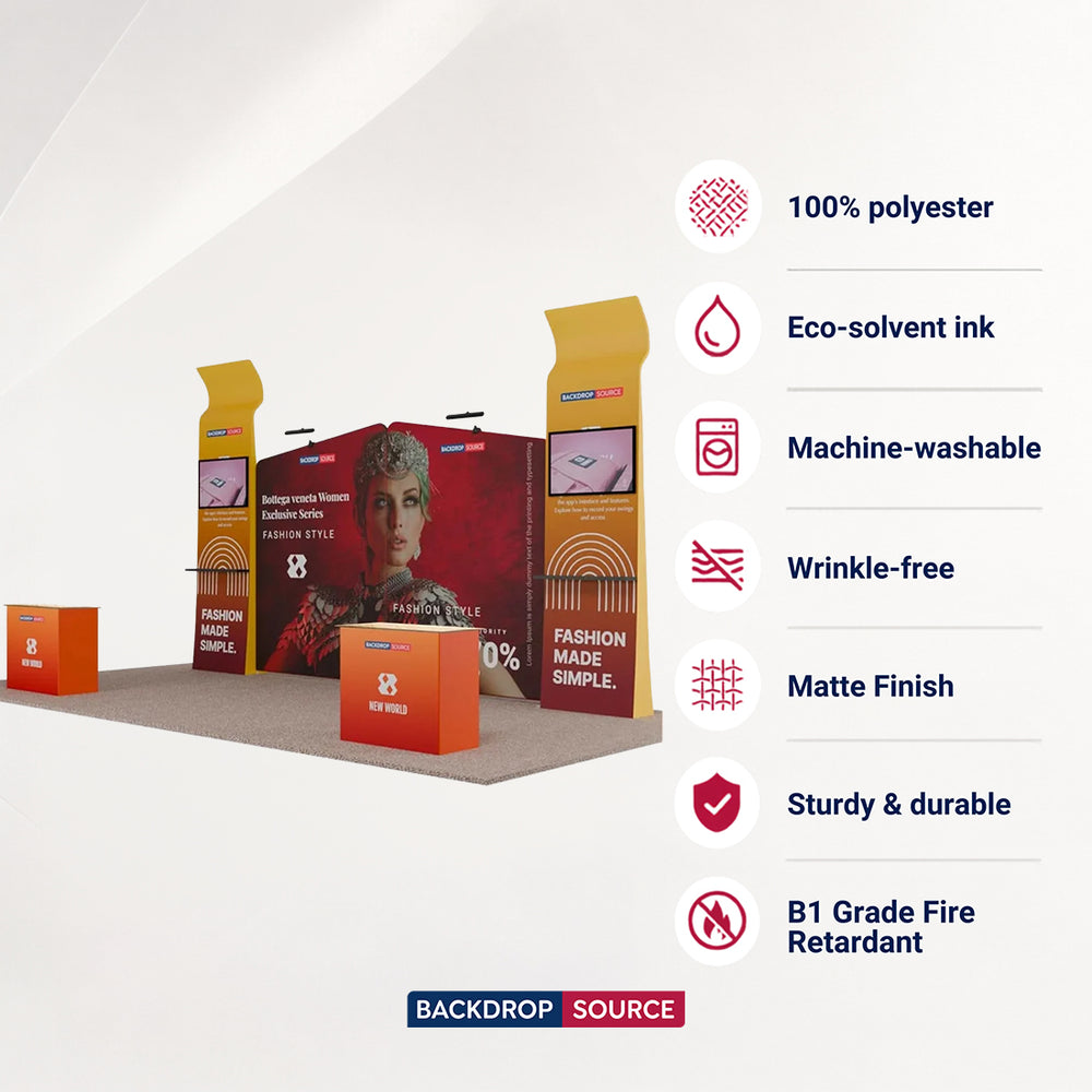 Portable Exhibit Display 20ft x 10ft - Model 22