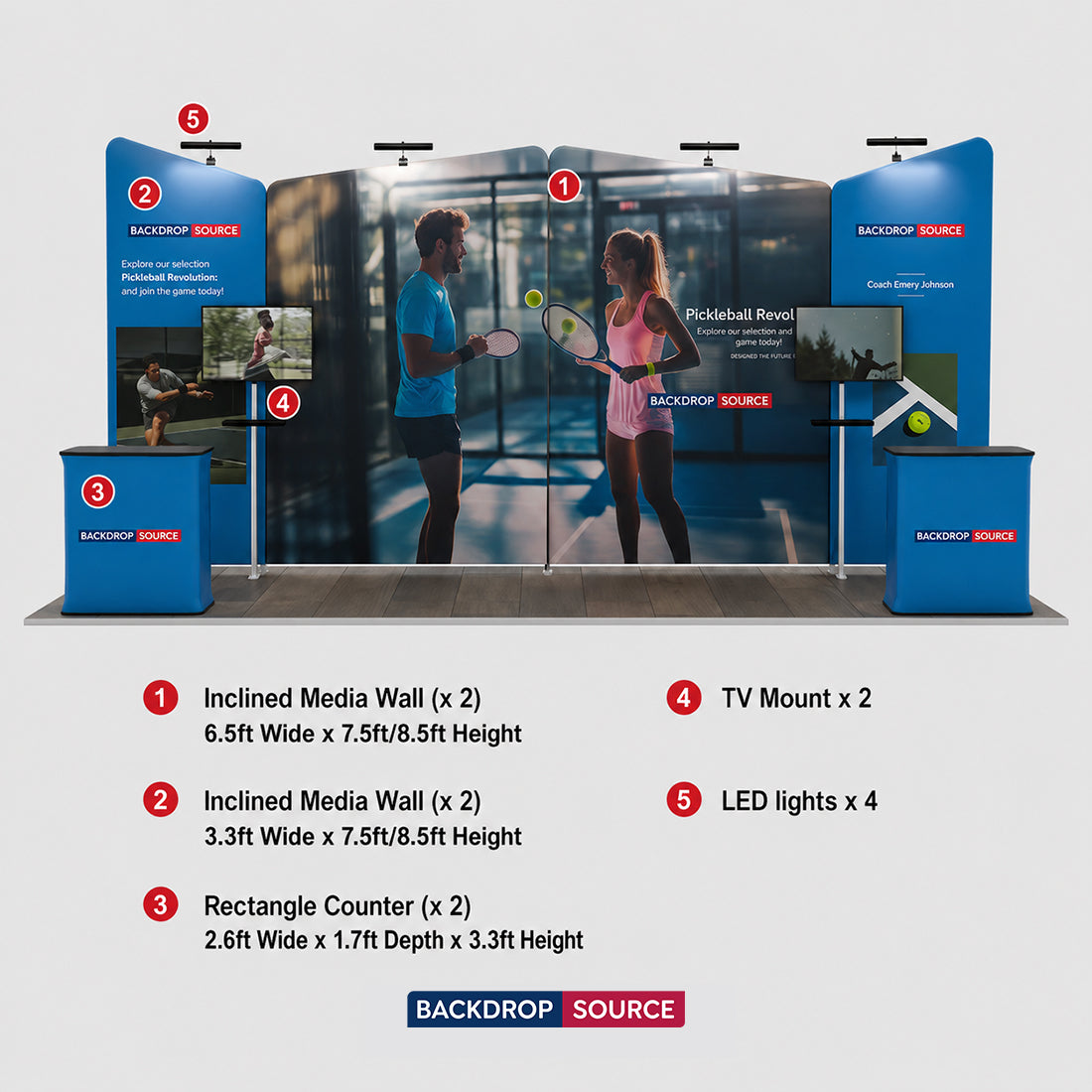 Portable Exhibit Display 20ft x 10ft - Model 2